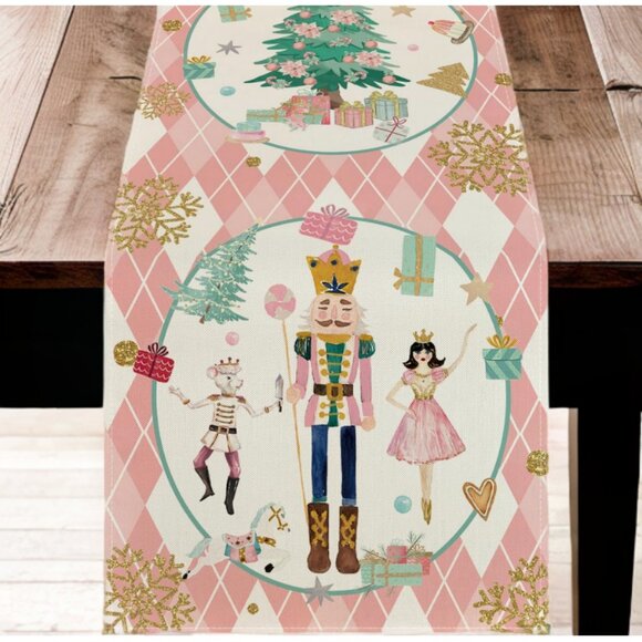 Nutcracker Table Runner Christmas Decor Holiday Xmas Decoration Decorative Cloth - Picture 2 of 6